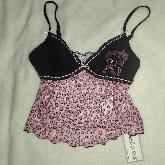 ROMWE Black and Pink Leopard Camisole - Picture 4 of 6